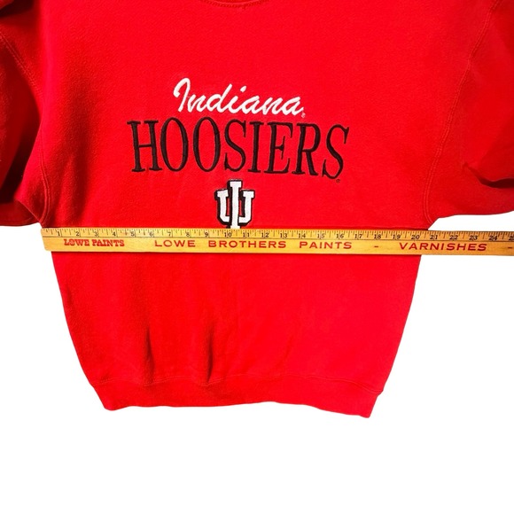 Vintage Pro Player Indiana Hoosiers Sweat Shirt Embroidered Crewneck Large Red - Picture 8 of 9